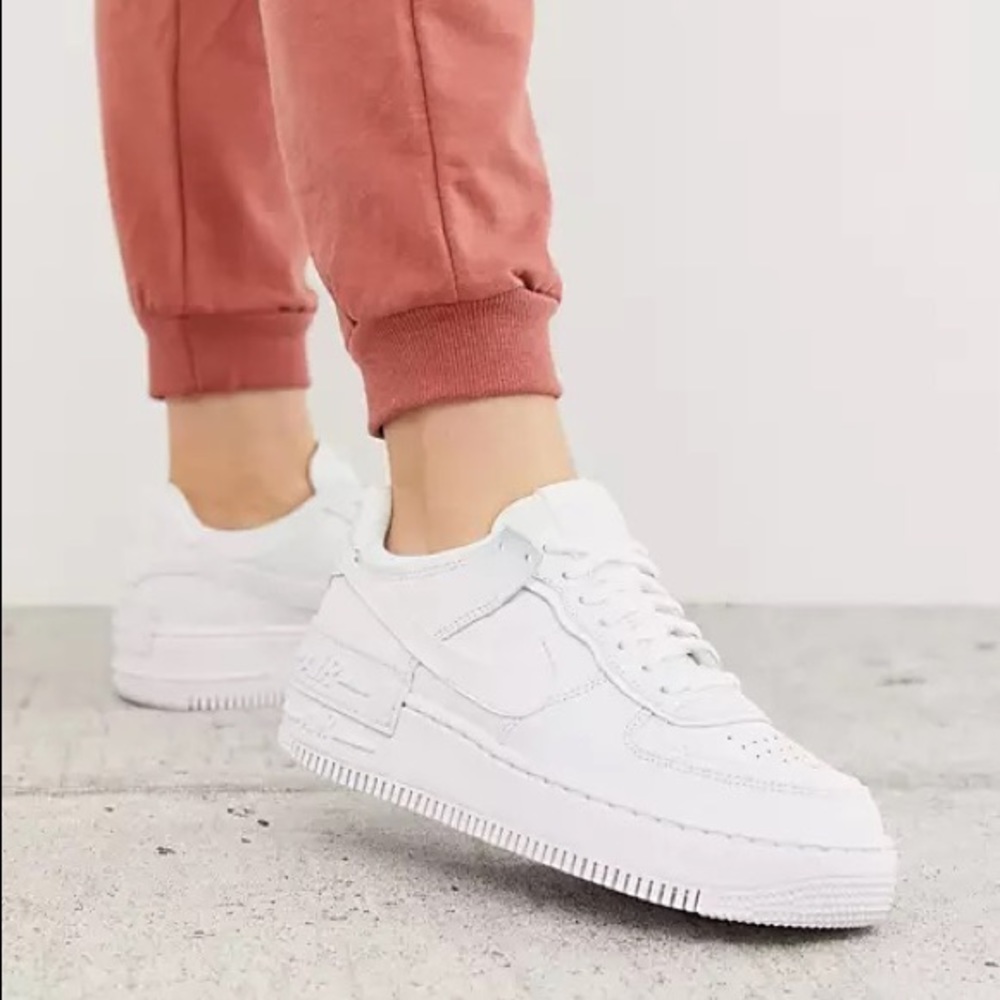 NWT Nike Air Force 1 Shadow Triple White